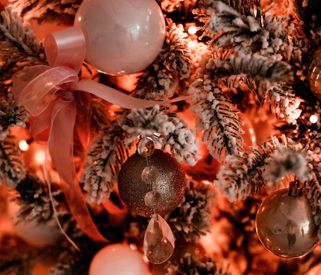 Artificial Christmas Trees with Glass Icicle Ornaments